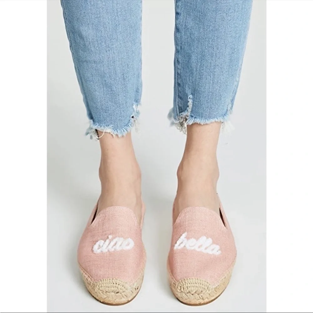 Soludos Ciao Bella Pink Natural Color Espadrilles Sz 8. ESP0849